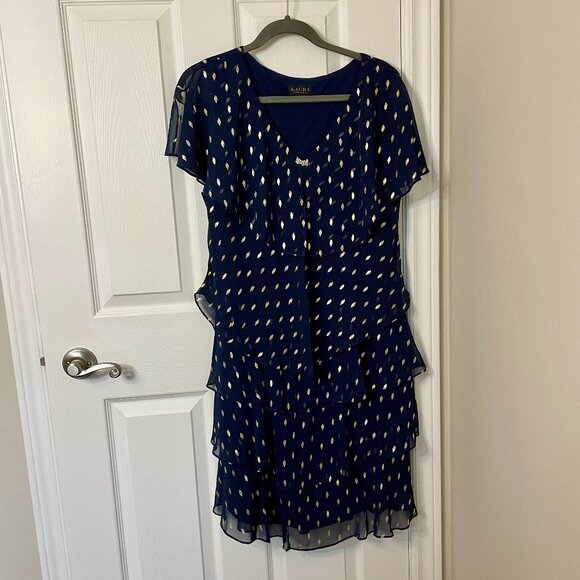 Fit & Flare Tiered Dress by Laura Petites - Size 16 Petites - Picture 1 of 4